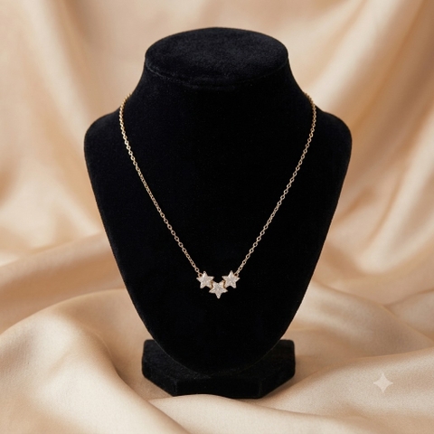 Dây chuyền titan gold sao đá 072MH