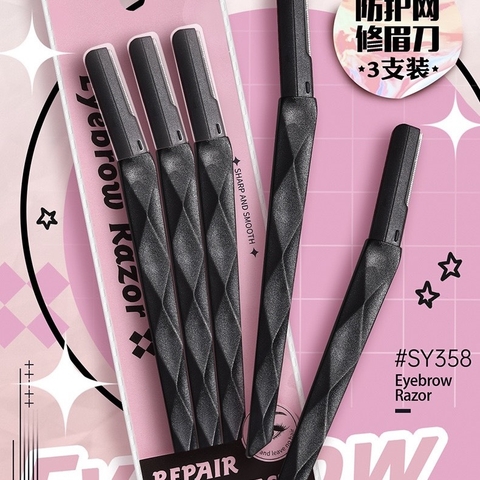 Set 3 dao tỉa lông mày đen 356