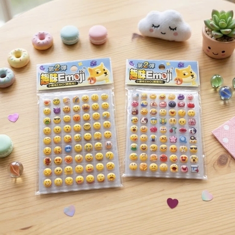 Set 15 tấm sticker Emoji