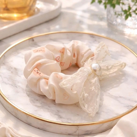 Scrunchies nơ hạt ngọc 040 UX