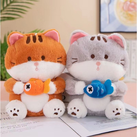 Mèo ôm cá 25cm