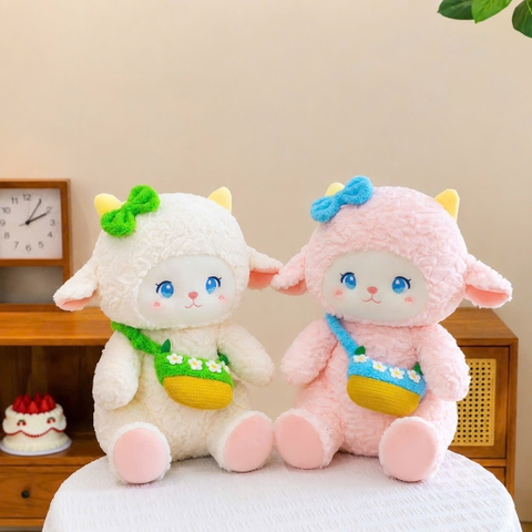 Cừu nơ đeo túi xanh nhỡ