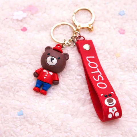 Móc khoá gấu nâu dây Lotso PM