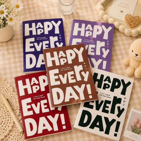 Sổ A5 khâu gáy Happy every day