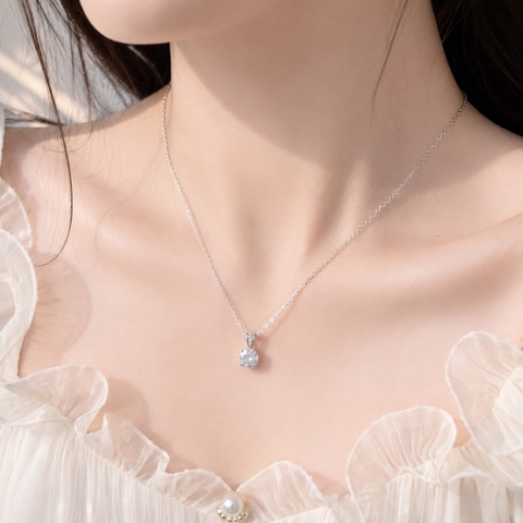 Dây chuyền titan đá tròn 049MH