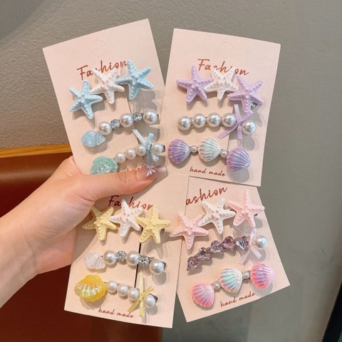 Set 3 kẹp mái sao sò ngọc
