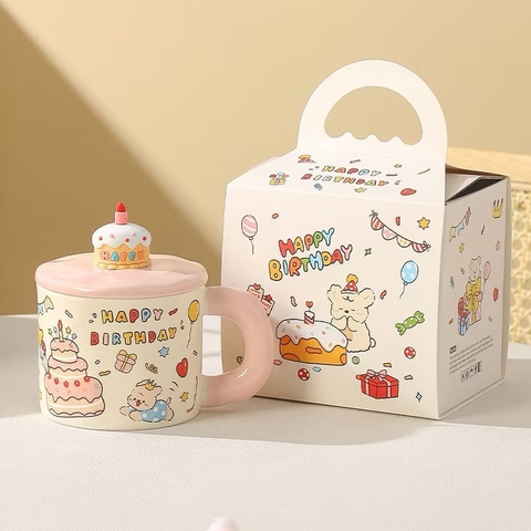 Ly cốc sứ Happy Birthday
