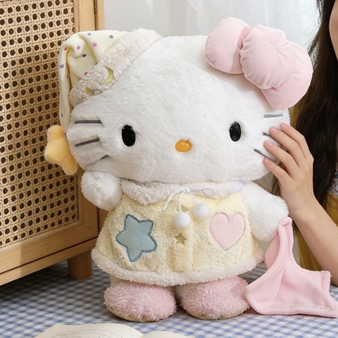 Hello Kitty áo tim sao cầm khăn