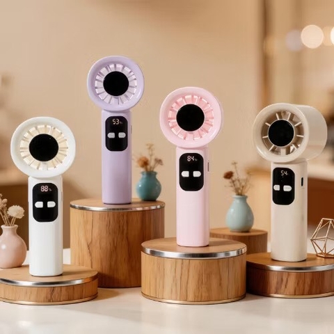 Quạt sạc USB 5 số pastel Q124