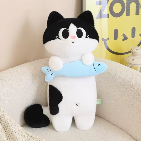 Gối ôm mèo ôm cá 65cm