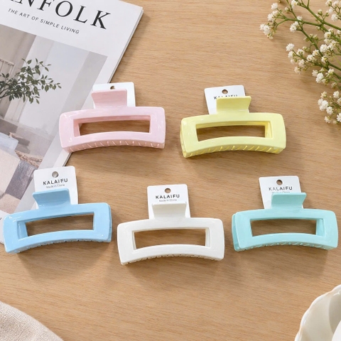 Kẹp càng cua chữ nhật màu thạch 13cm
