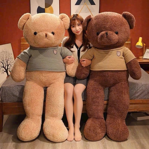 Gấu Teddy áo len lông xù 1m QCCC