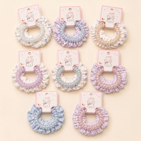 Set 2 cột tóc hình mix lò xo