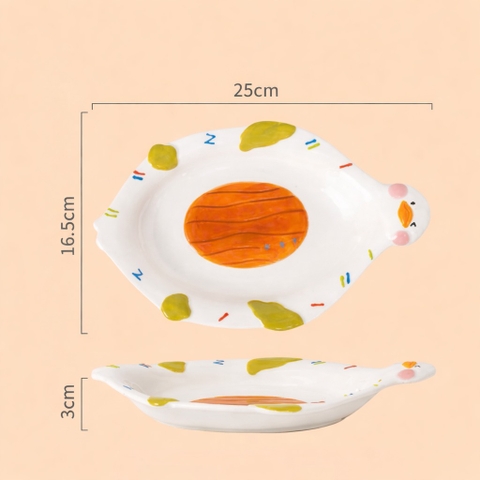 Dĩa vịt bầu dục 10in