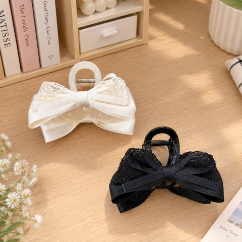 Kẹp càng cua nơ ren 8cm