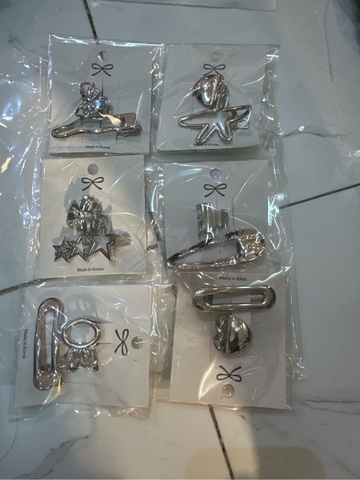 Set kẹp bạc đôi