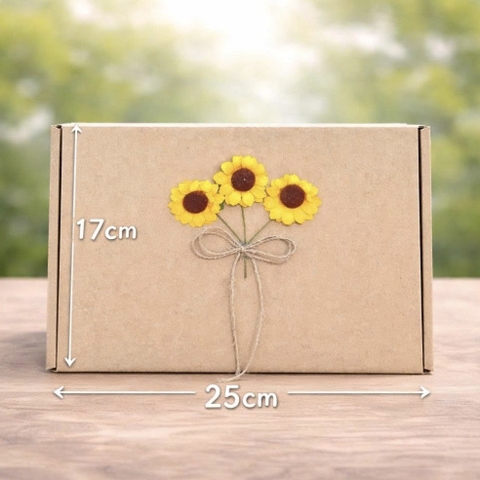 Hộp quà hoa hướng dương 25x18x8cm