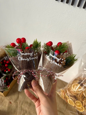 Bó hoa mini Noel 18cm MHL