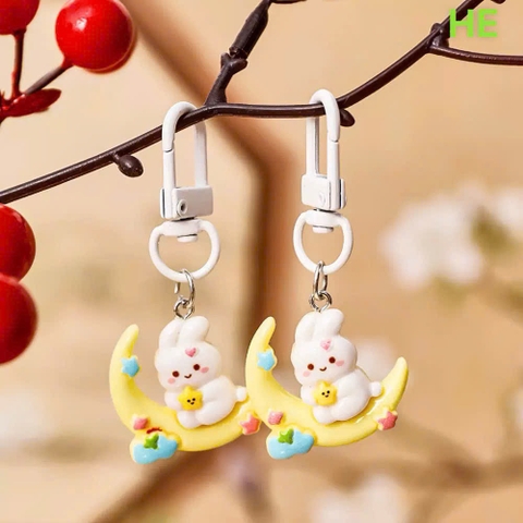 Móc khoá thỏ cung trăng