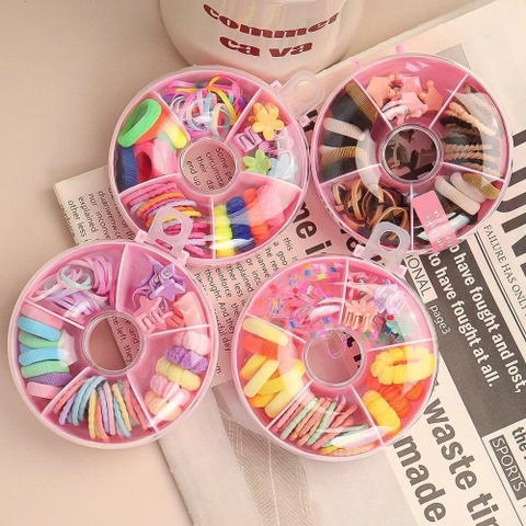 Set cột kẹp nhí hộp tròn