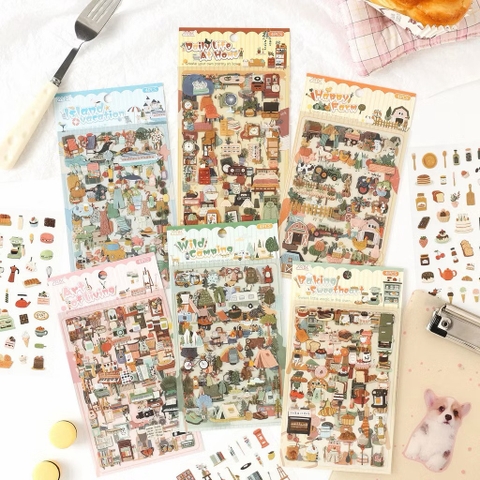 Set 4 tấm sticker Happy Farm T211