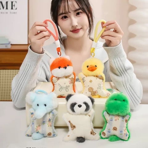 Móc khoá thú bông ôm gối thơm