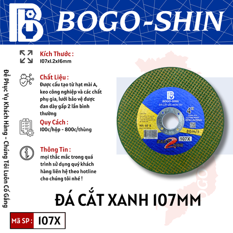 Đá Cắt Xanh, Đỏ, Đen 107mm Bogo-Shin