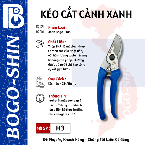 Kéo Cắt Cành Xanh Bogo-Shin