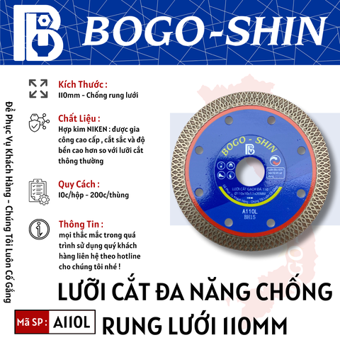 Lưỡi Cắt Đa Năng Chống Rung Lưới 110mm Bogo-Shin