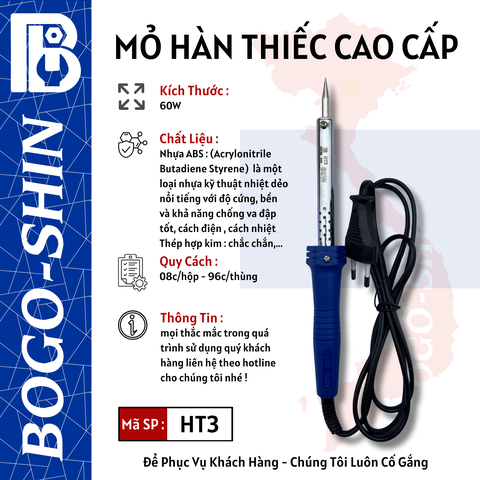 Mỏ Hàn Thiếc Cao Cấp 60W & 80W Bogo-Shin