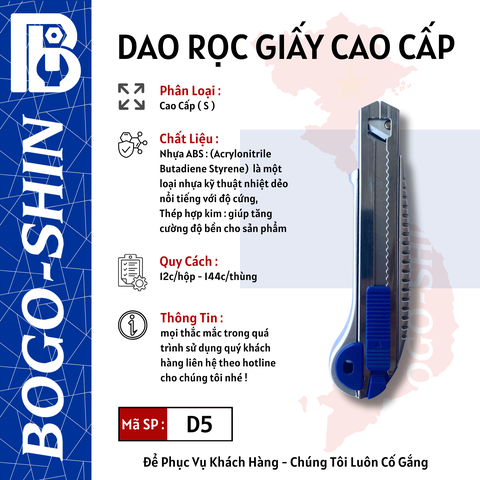 Dao Rọc Giấy Cao Cấp (S)  Bogo-Shin