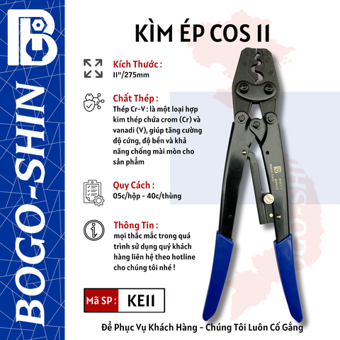 Kìm Ép Cos 8"/200mm & 11"/275mm Bogo-Shin