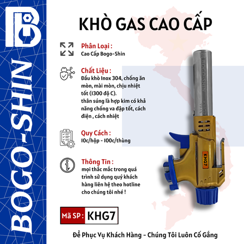 Khò Gas Cao Cấp Bogo-Shin