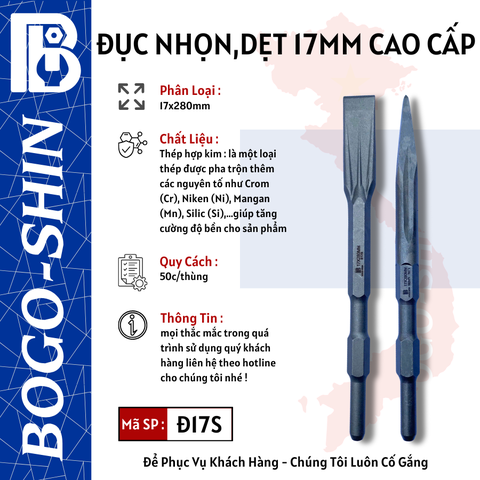Đục Dẹt, Nhọn BOGO - SHIN CAO CẤP 17