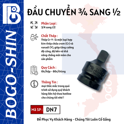 Đầu Chuyển Khẩu 3/4 Sang 1/2 Bogo-Shin