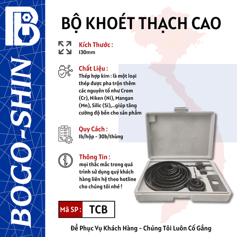 Bộ Khoét Thạch Cao 130mm Bogo-Shin