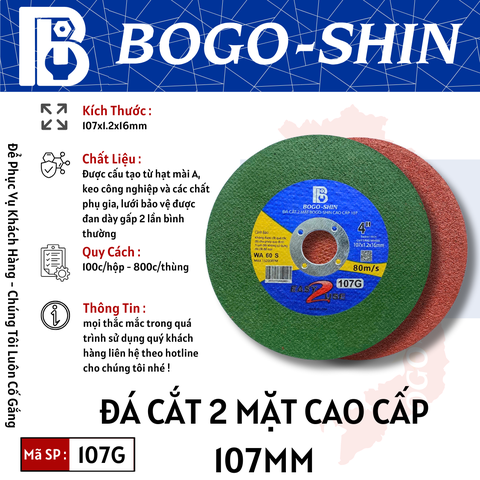 Đá Cắt 2 Mặt Cao Cấp 107mm Bogo-Shin