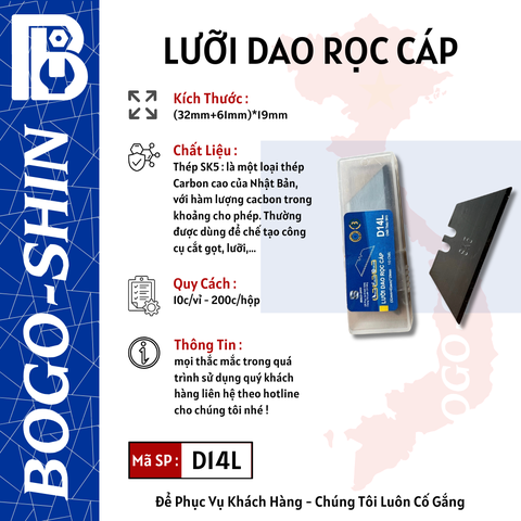 Lưỡi Dao Rọc Cáp BOGO - SHIN