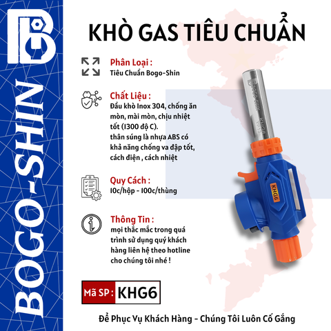 Khò Gas Tiêu Chuẩn Bogo-Shin
