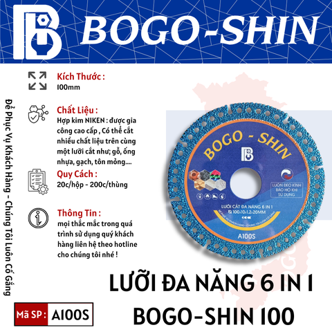 Lưỡi Cắt Đa Năng 6 In 1 Bogo-Shin 100mm