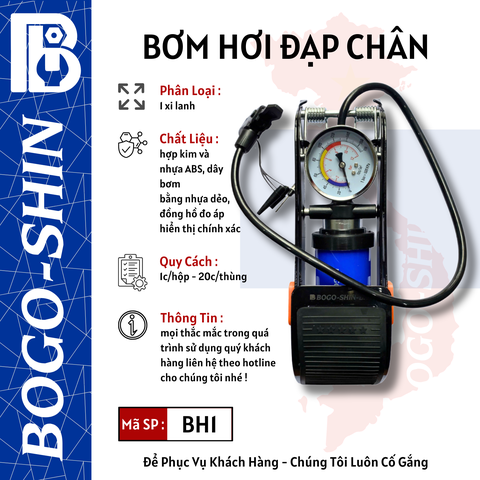 Bơm Hơi Đạp Chân Một Xi Lanh & Hai Xi Lanh Bogo-Shin