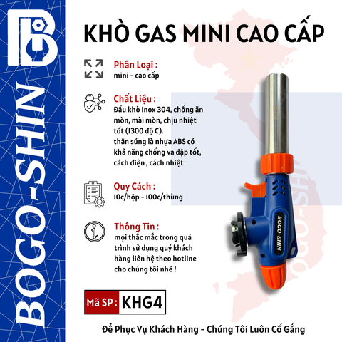 Khò Gas Mini BOGO-SHIN Cao Cấp