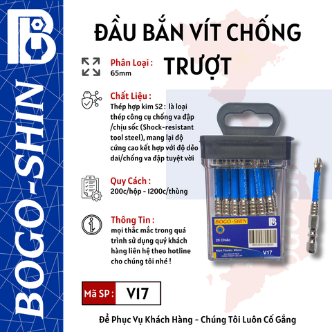 Đầu Bắn Vít SILIC Chống Trượt Cao Cấp 65mm,110mm, 150mm Bogo-Shin