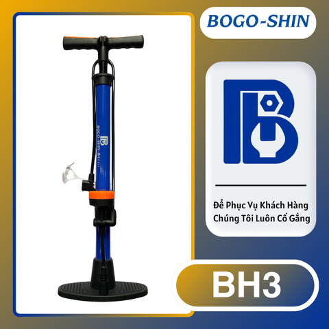 Bơm Hơi Tay Có Đồng Hồ Đo Áp Suất Bogo-Shin Cao Cấp