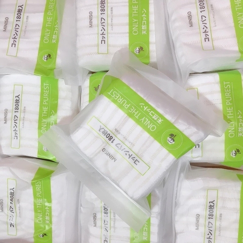 Bông tẩy trang miniso 180m