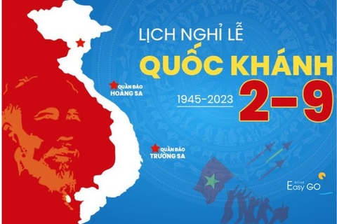 Lịch nghỉ lễ Quốc Khánh 2/9/2023 chính thức, chuẩn xác