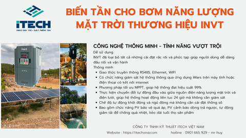 BIẾN TẦN SOLAR PUMP INVT - GIẢI PHÁP NÔNG NGHIỆP XANH