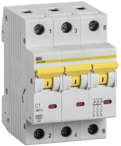 KARAT Công tắc tự động VA47-60M 3P C 10A 6kA IEK