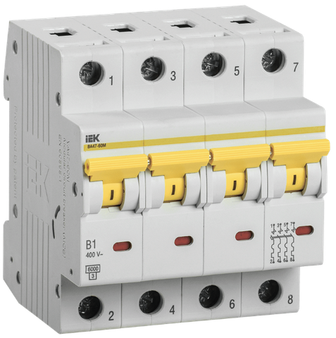 KARAT Công tắc tự động VA47-60M 4P C 1A 6kA IEK