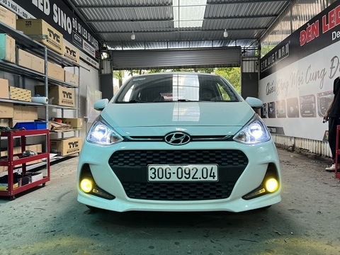 Độ bi pha cos và bóng Led gầm cho Hyundai I10